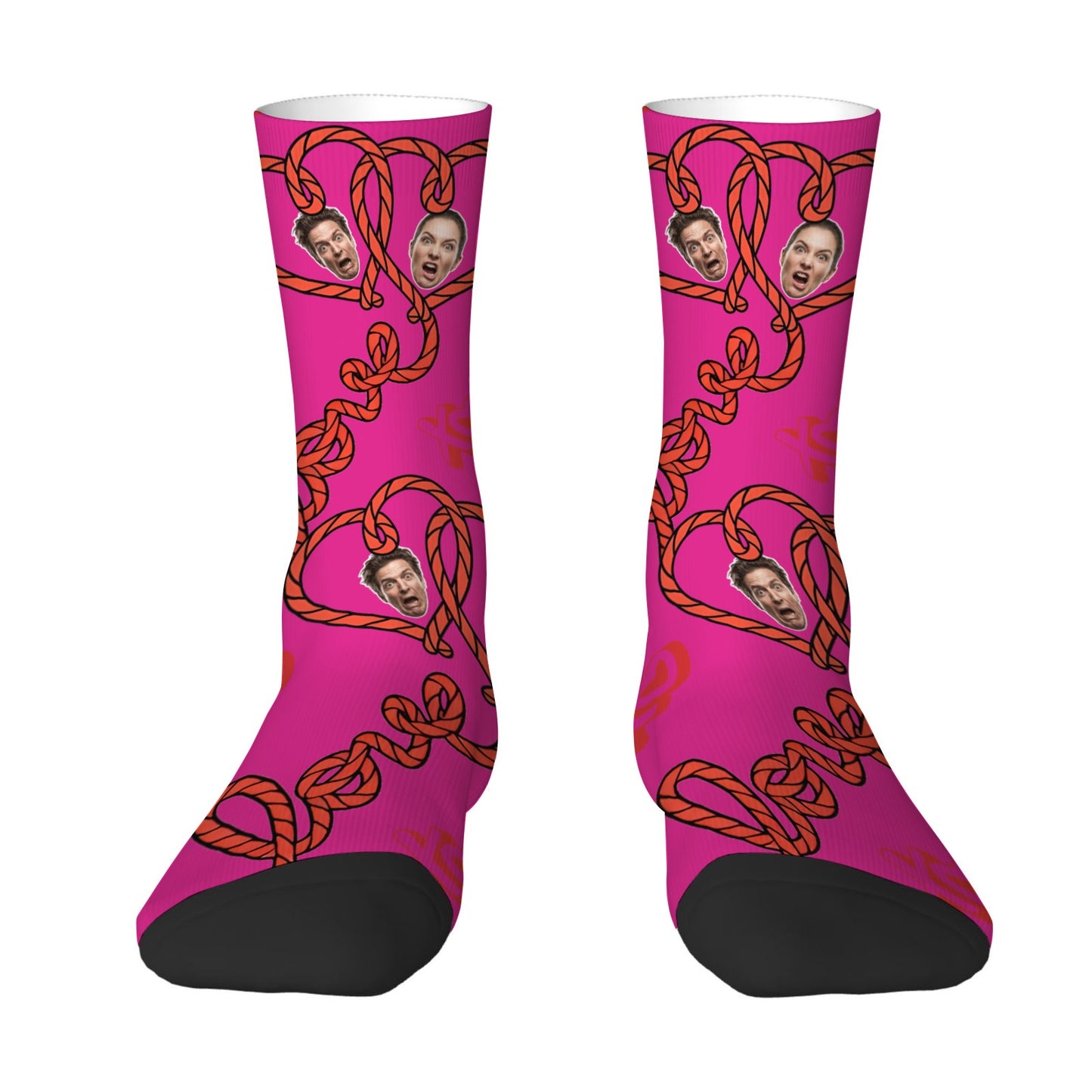 Personalized Valentine's Day Couple Love Heart Sock