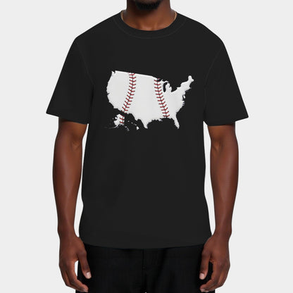 US Map American Baseball T-Shirt