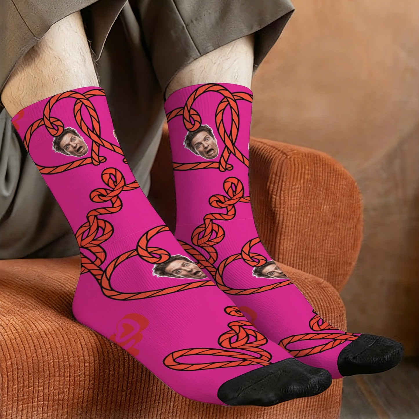 Personalized Valentine's Day Couple Love Heart Sock