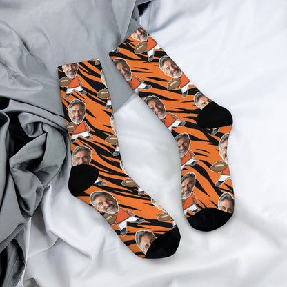 Custom Denver Football Face Socks & Men's Underwear Set