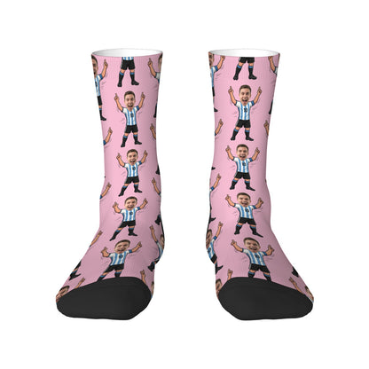 Custom Soccer Lover Underwear and Socks Set with Photo Design