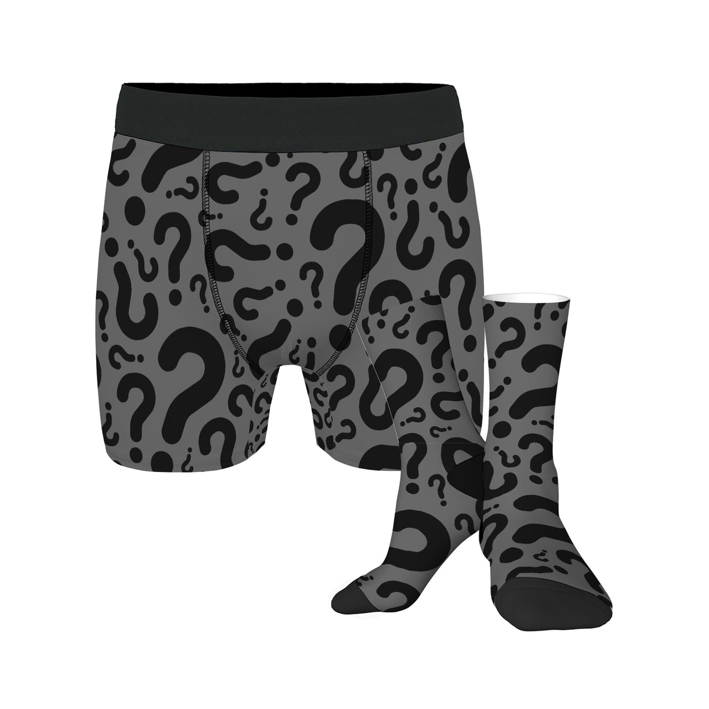 Men's Customizable Underwear & Socks Set - Soft Polyester Comfort