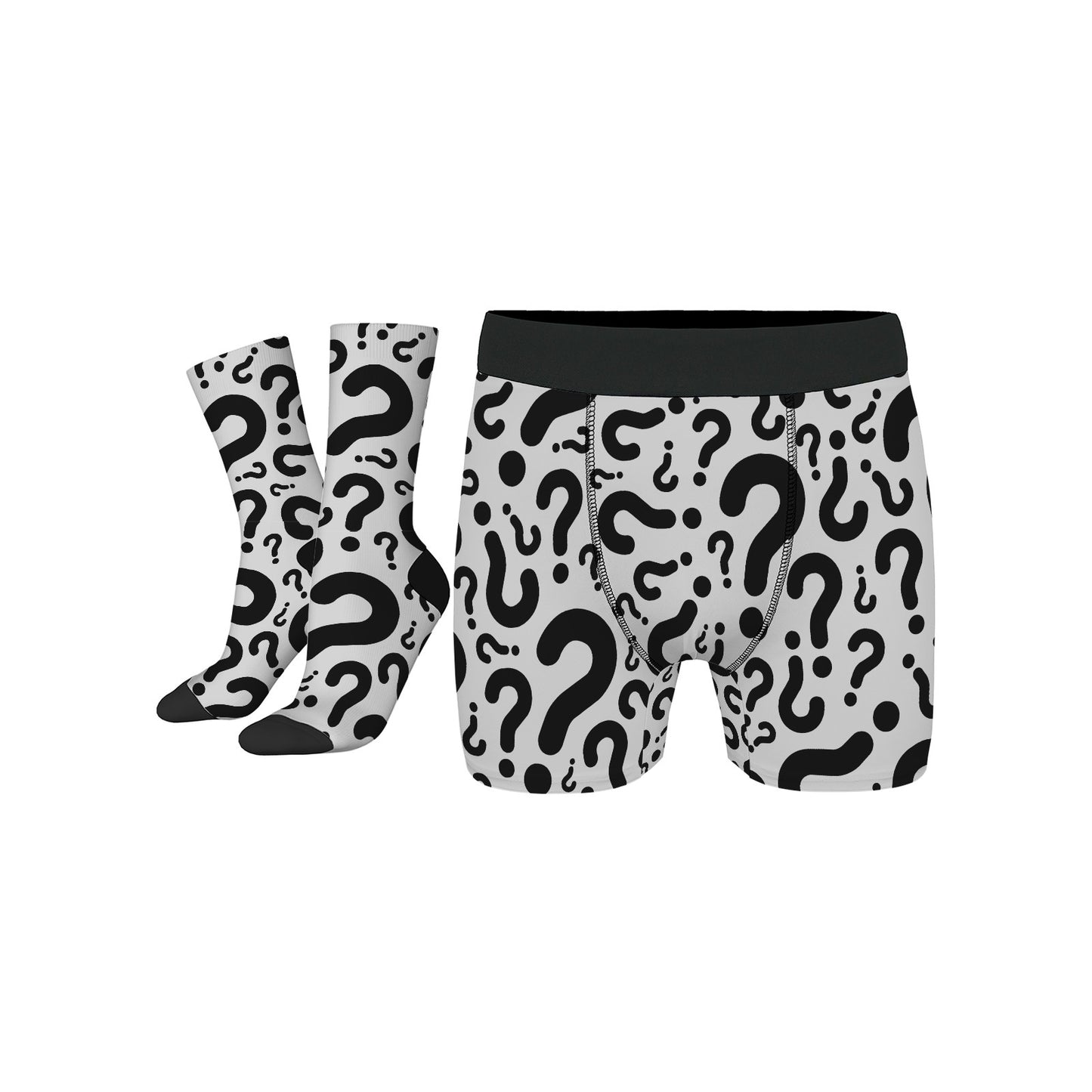 Men's Customizable Underwear & Socks Set - Soft Polyester Comfort