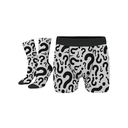 Men's Customizable Underwear & Socks Set - Soft Polyester Comfort