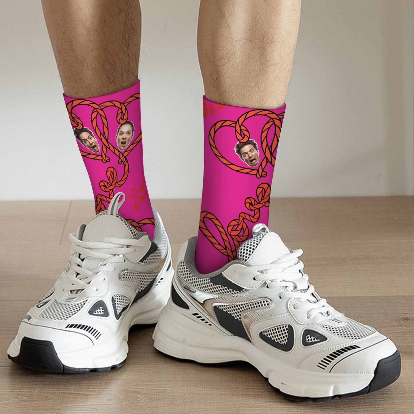 Personalized Valentine's Day Couple Love Heart Sock