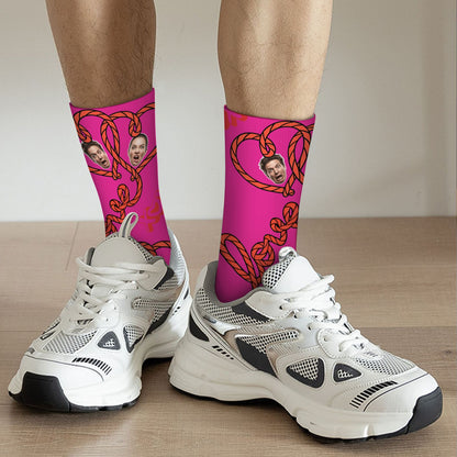 Personalized Valentine's Day Couple Love Heart Sock
