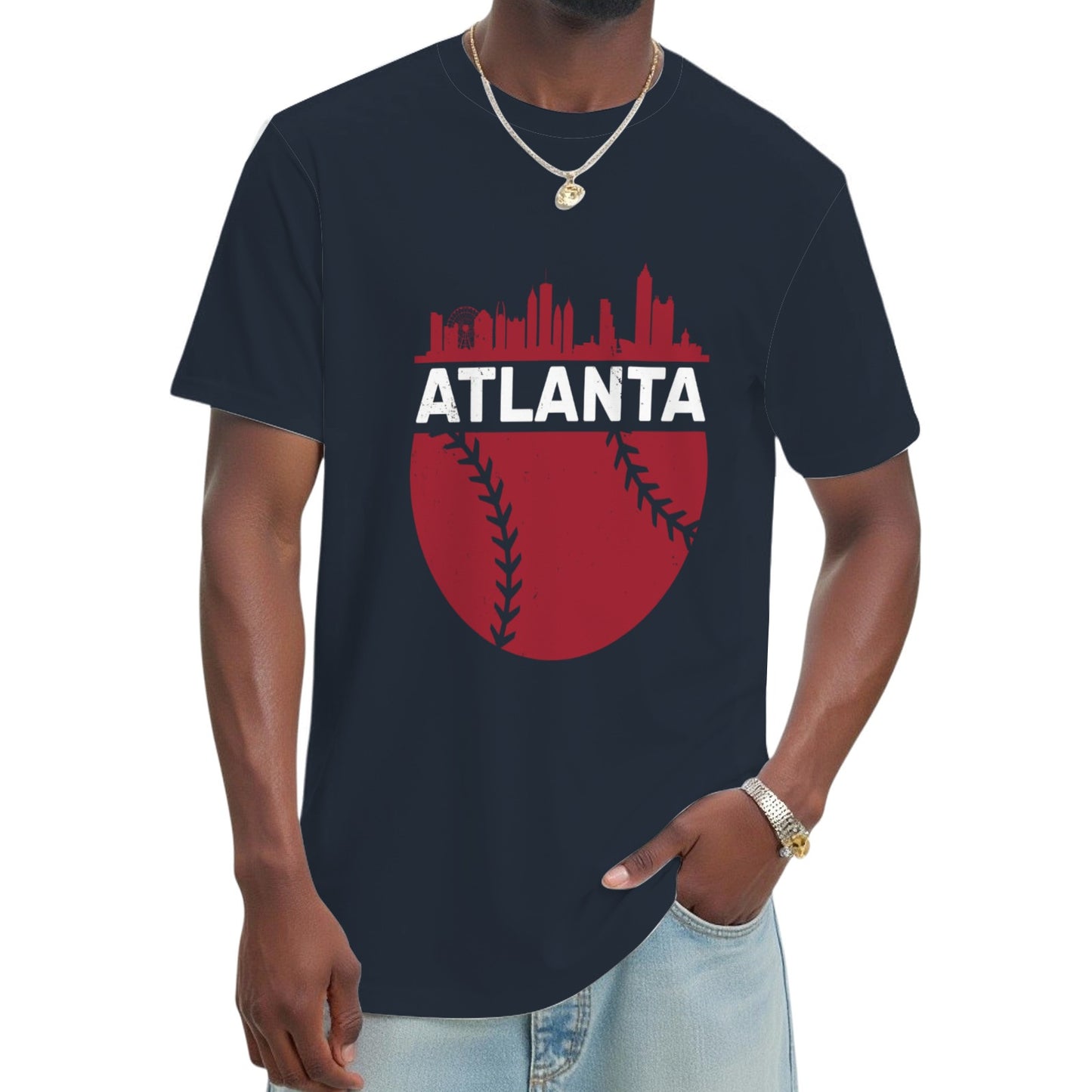 Atlanta Baseball Vintage Minimalist Retro Baseball Lover T-Shirt