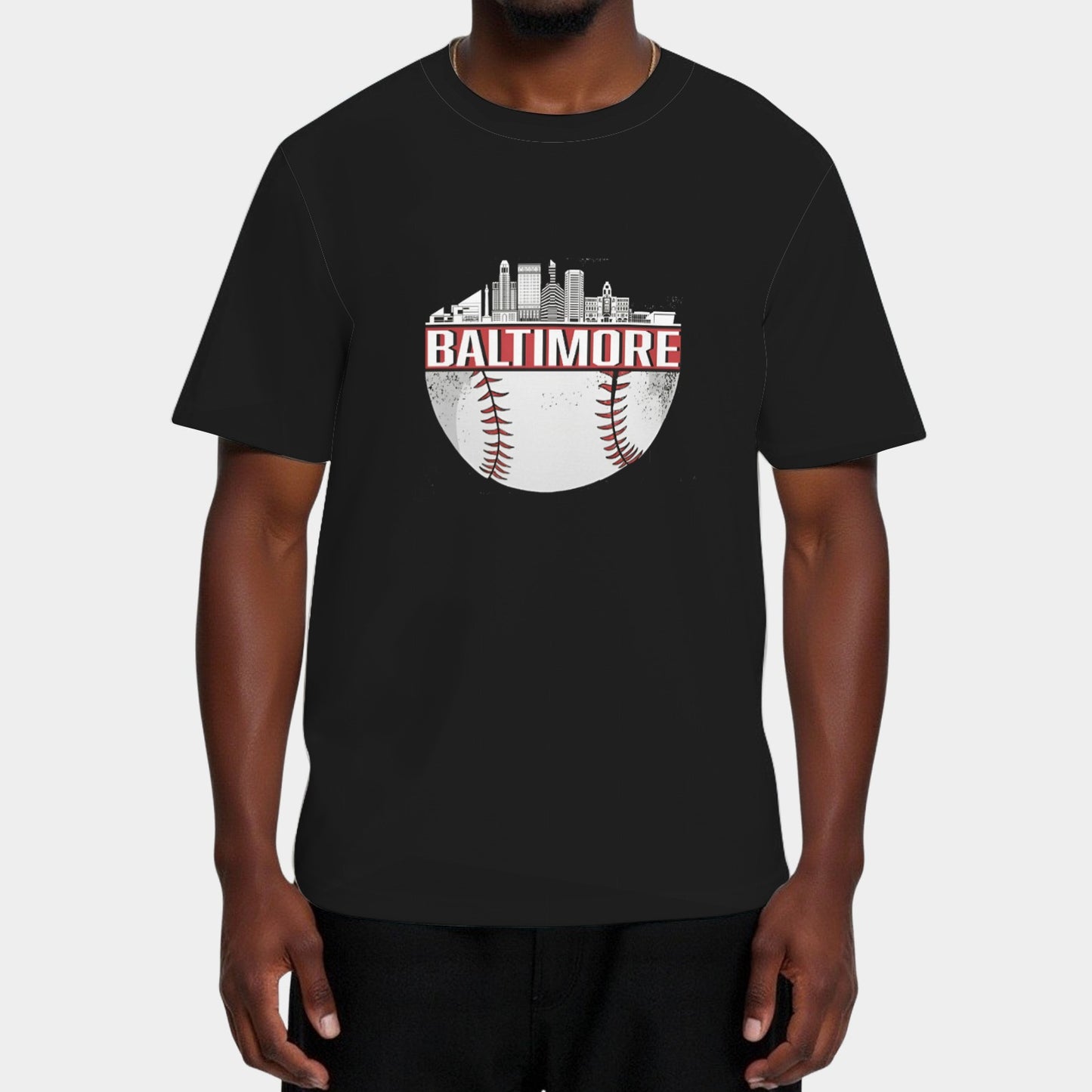 Baltimore Baseball Skyline Cityescape T-Shirt