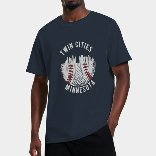 Cool Twin Cities Minnesota MN Baseball Skyline T-Shirt