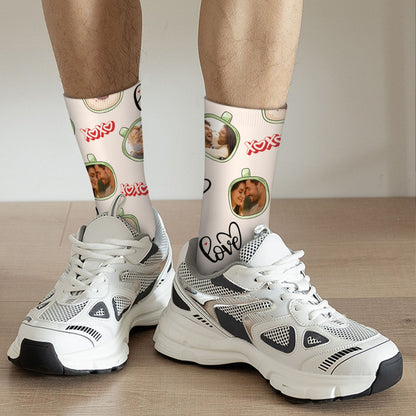 Custom Valentine's Day Couple Love Coffee Socks