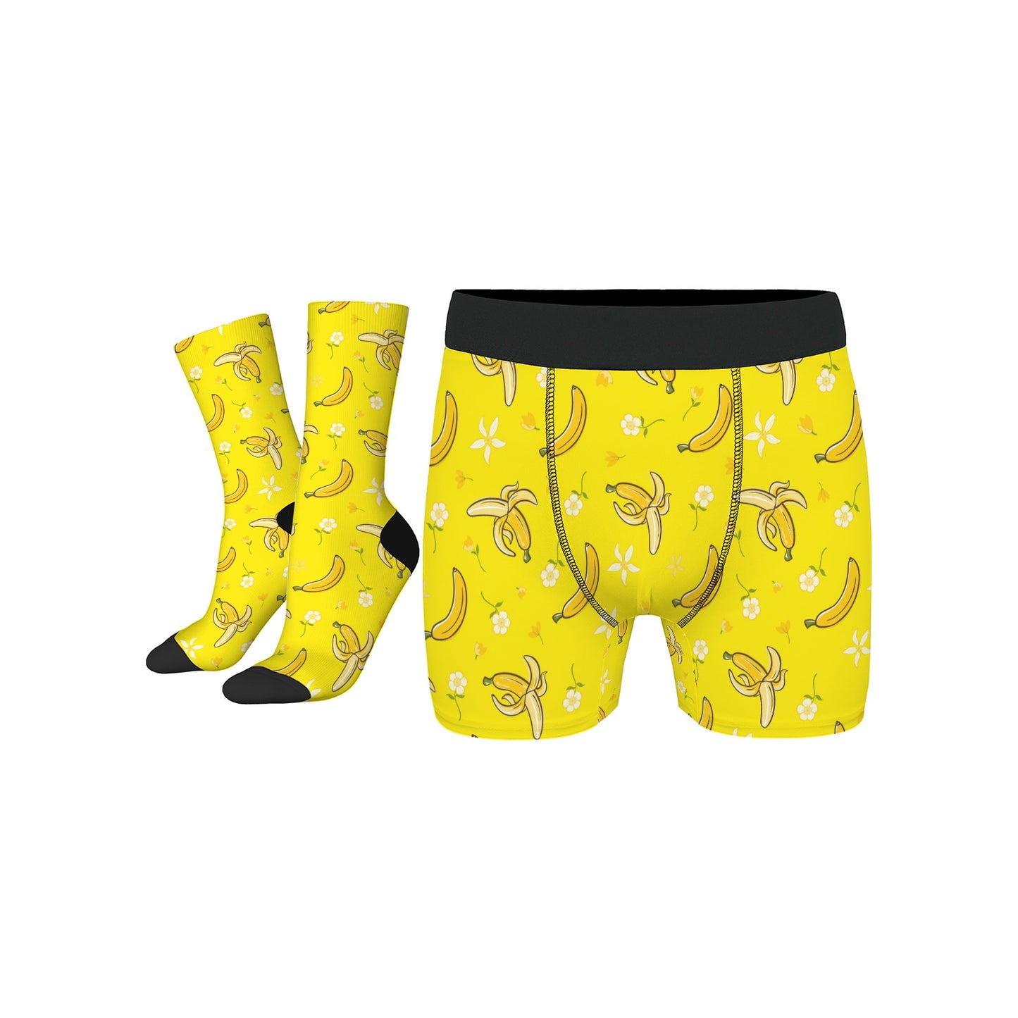 Custom Men's Underwear & Socks Set - Banana Design