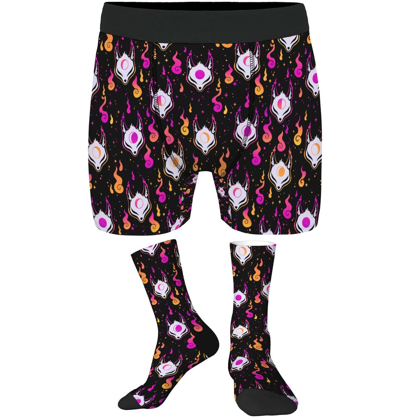 Custom Men's Underwear & Socks Set - Fox Design