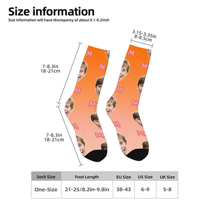 Custom Best Mom Gradient Sock