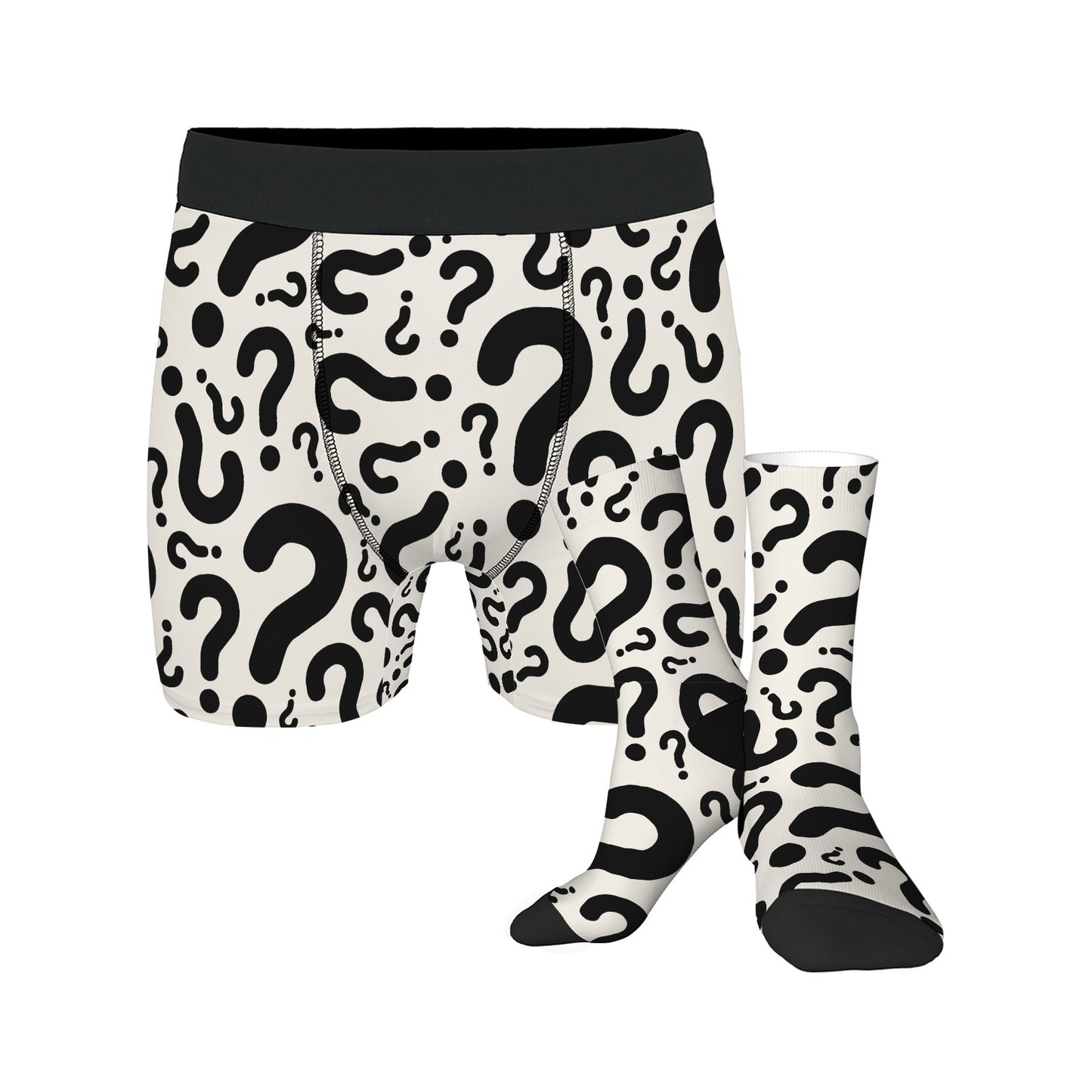 Men's Customizable Underwear & Socks Set - Soft Polyester Comfort