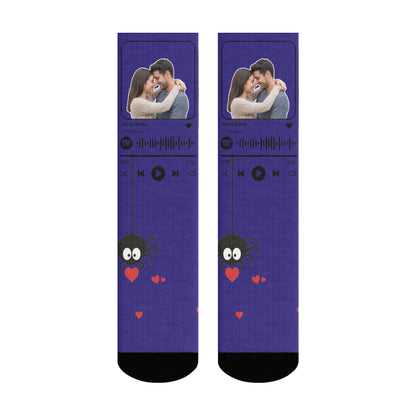 Music Customizable Valentine's Day Spider Couple Love Sock