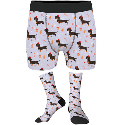 Custom Men's Underwear & Socks Set - Dachshund