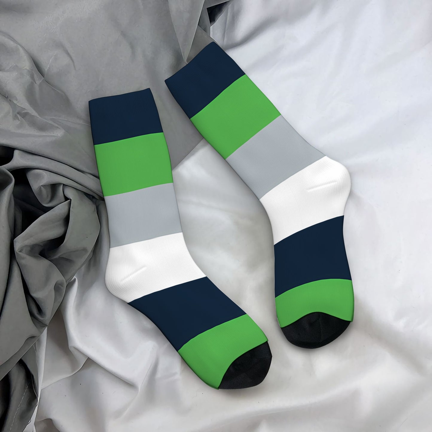 Seattle Football Style Socks – Personalized & Customizable