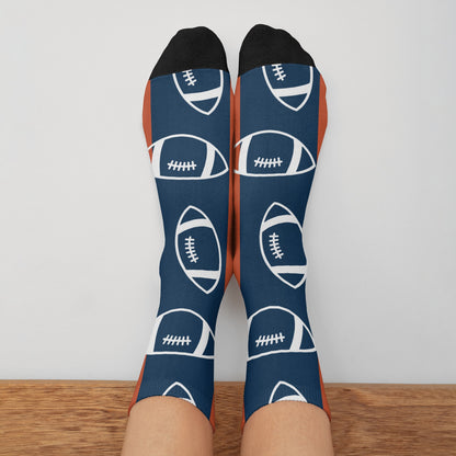 Denver Football Style Socks – Personalized & Customizable