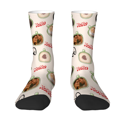 Custom Valentine's Day Couple Love Coffee Socks