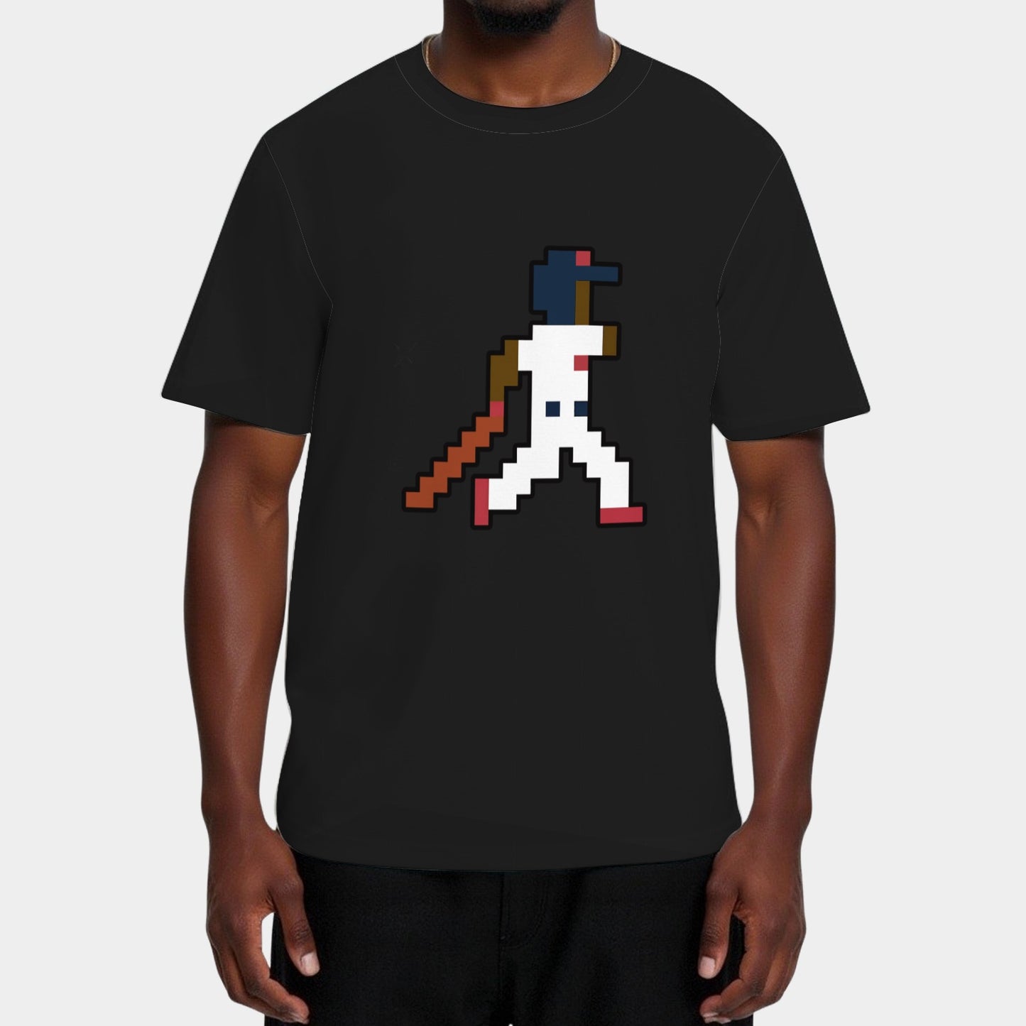 8-Bit Boston Retro Pixel Baseball Player T-Shirt