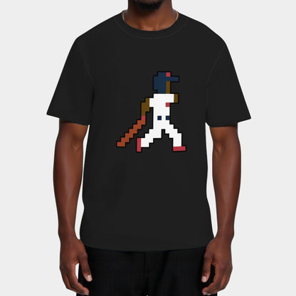 8-Bit Boston Retro Pixel Baseball Player T-Shirt