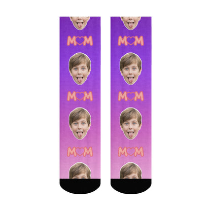 Custom Best Mom Gradient Sock