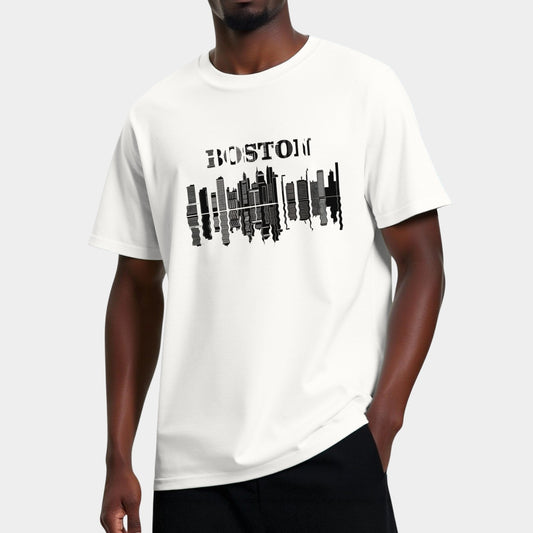 Boston Cityescape Baseball Fans T-Shirts