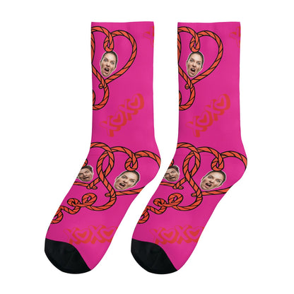 Personalized Valentine's Day Couple Love Heart Sock