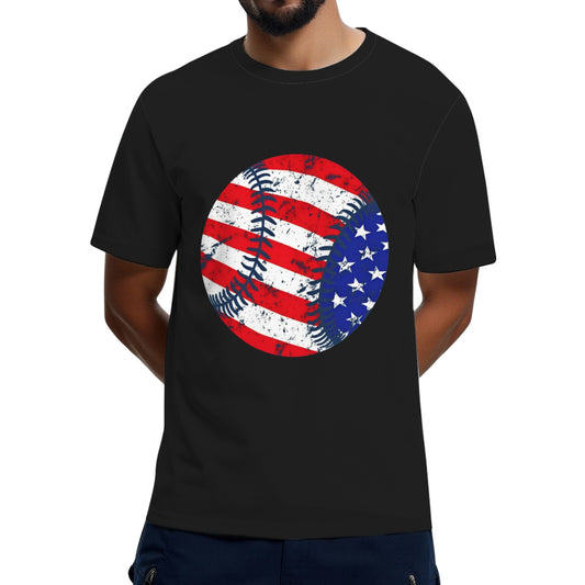 USA Flag Baseball Lover T-Shirt