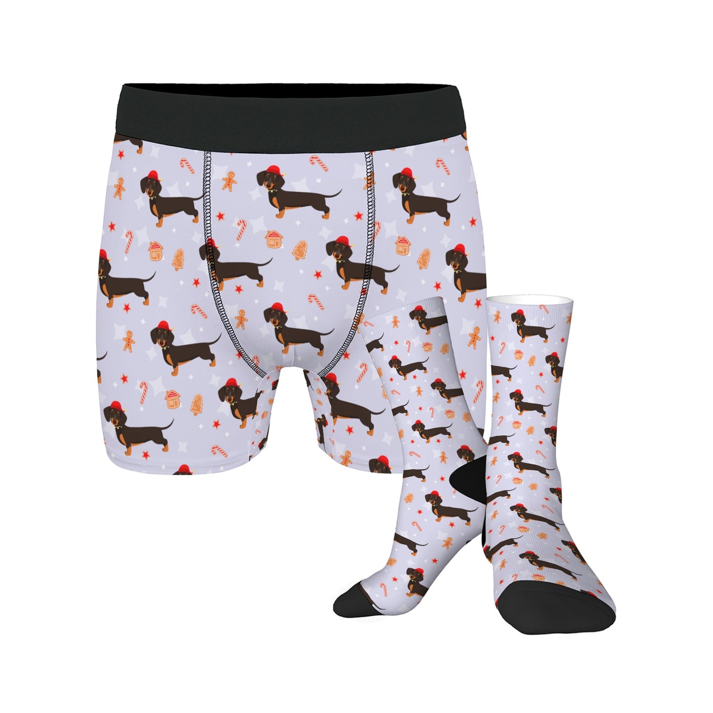 Custom Men's Underwear & Socks Set - Dachshund