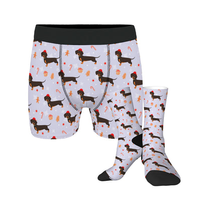 Custom Men's Underwear & Socks Set - Dachshund