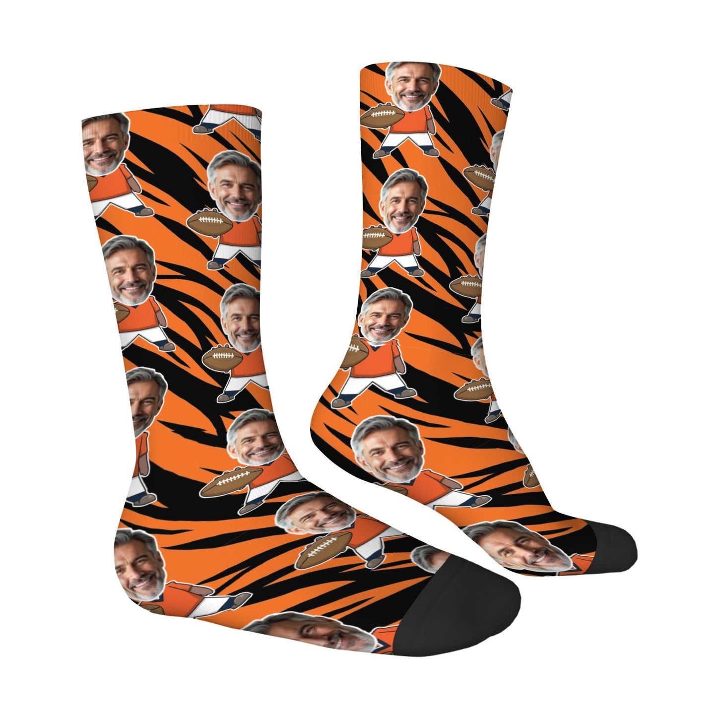 Custom Denver Football Face Socks