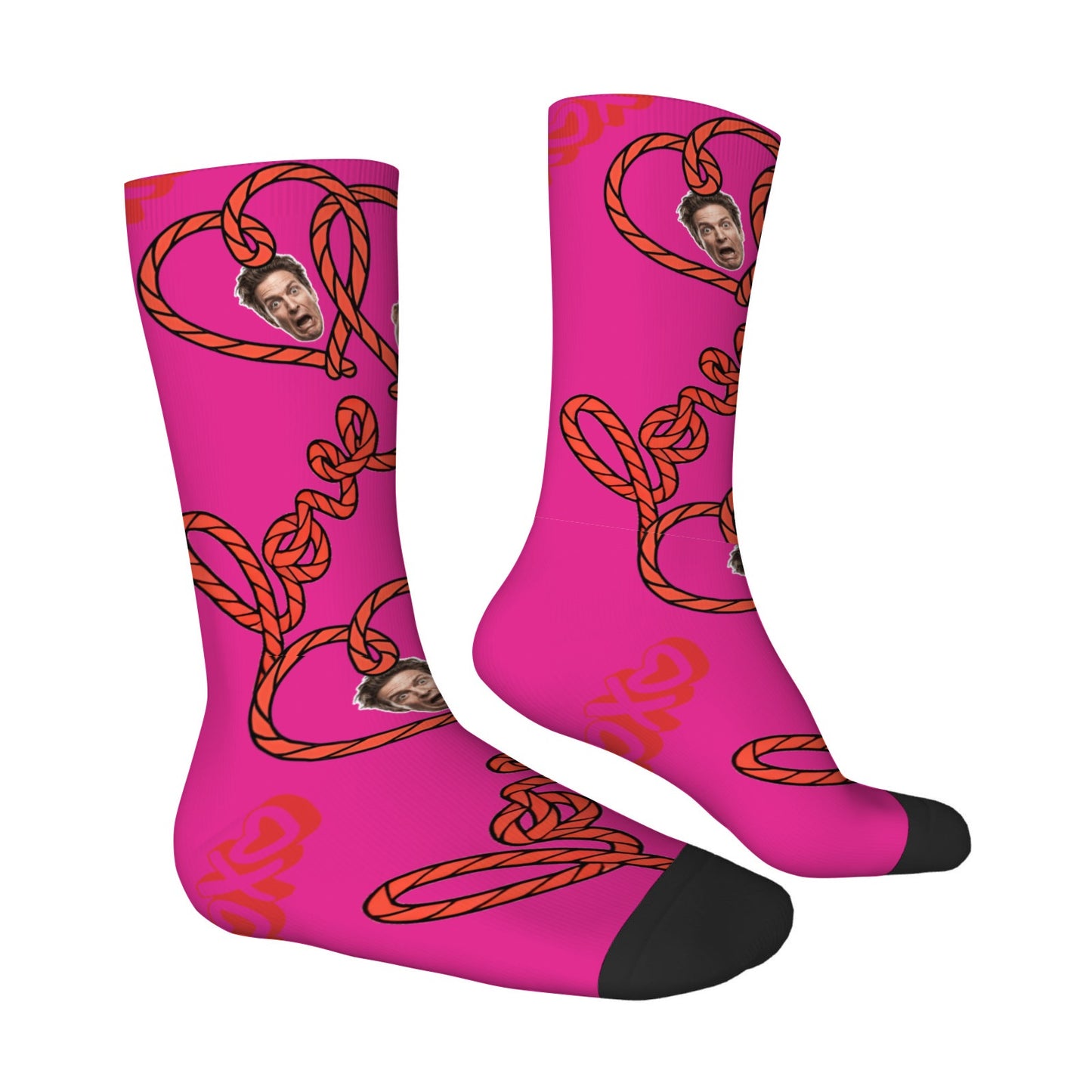 Personalized Valentine's Day Couple Love Heart Sock