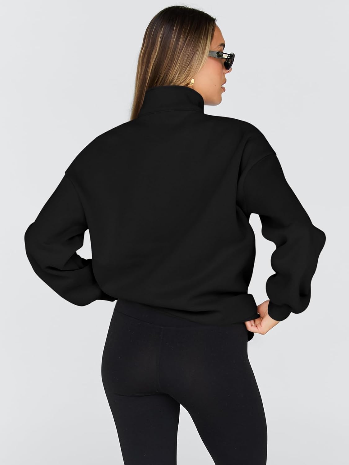 Womens Oversized Sweatshirts Fall Sweaters Fashion Hoodies Half Zip Pullover Long Sleeve Shirts Clothes