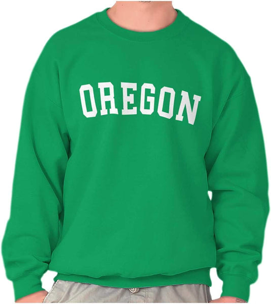 Oregon Simple Classic Crewneck Sweatshirt for Men and Women