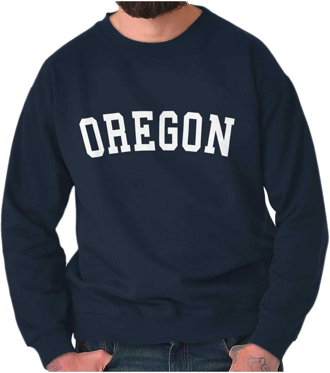 Oregon Simple Classic Crewneck Sweatshirt for Men and Women