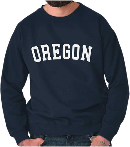 Oregon Simple Classic Crewneck Sweatshirt for Men and Women