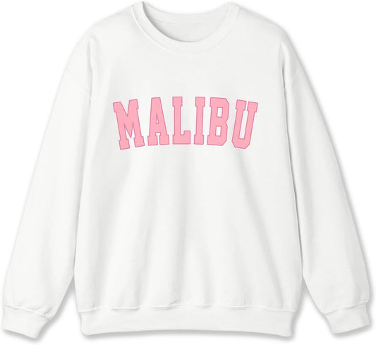 Cute Preppy Oversized Crewneck Sweatshirt for Teen Girls Aesthetic