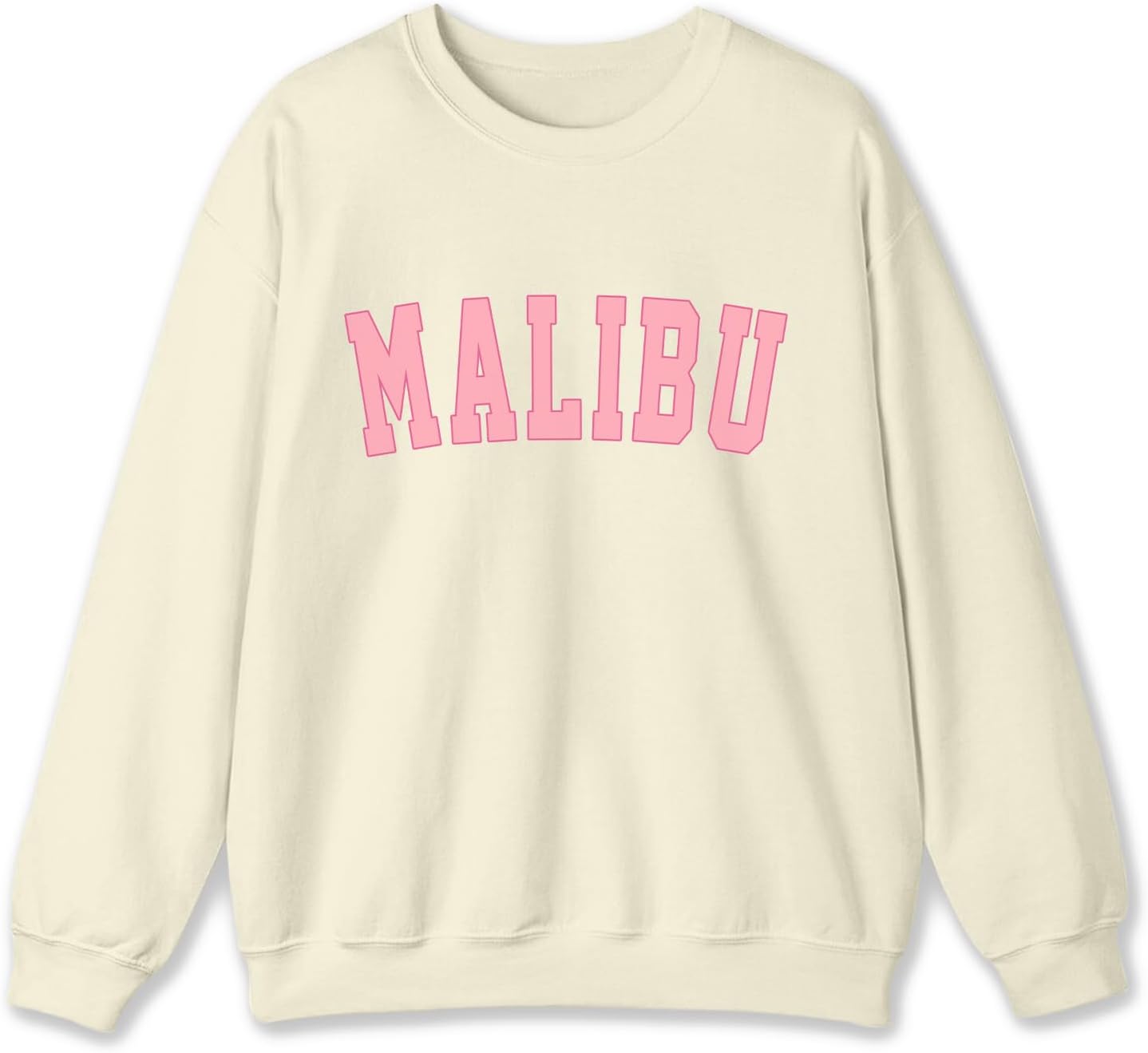 Cute Preppy Oversized Crewneck Sweatshirt for Teen Girls Aesthetic