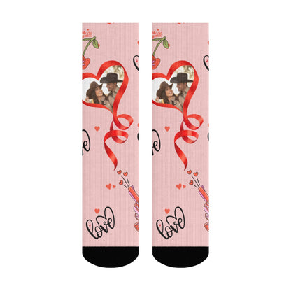 Custom Valentine's Day Cowboy Couple Love Sock