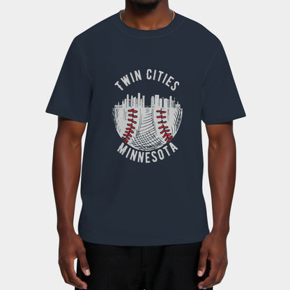 Cool Twin Cities Minnesota MN Baseball Skyline T-Shirt