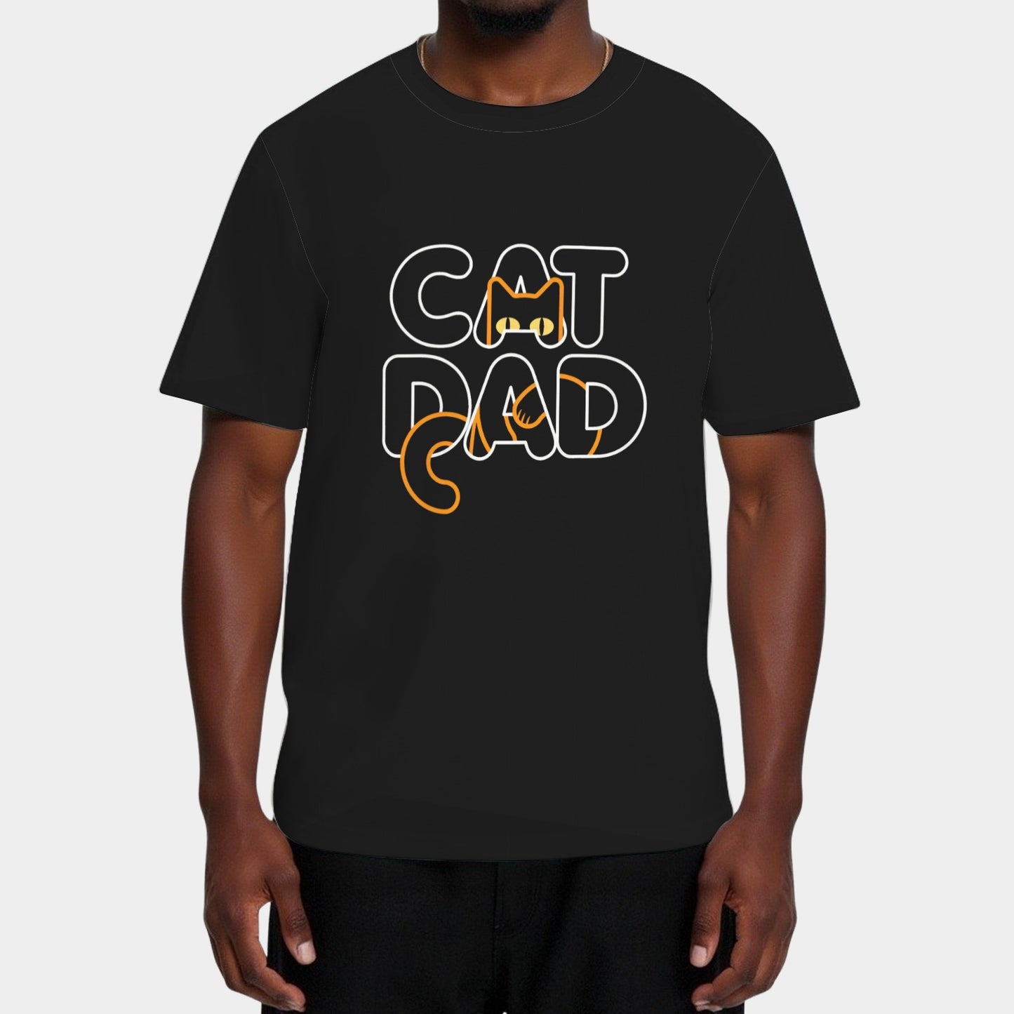 Geek Cute Cat Dad T-Shirt