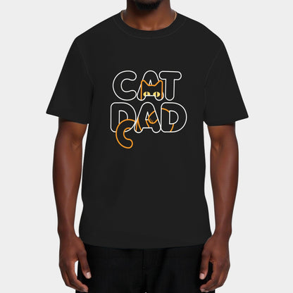 Geek Cute Cat Dad T-Shirt