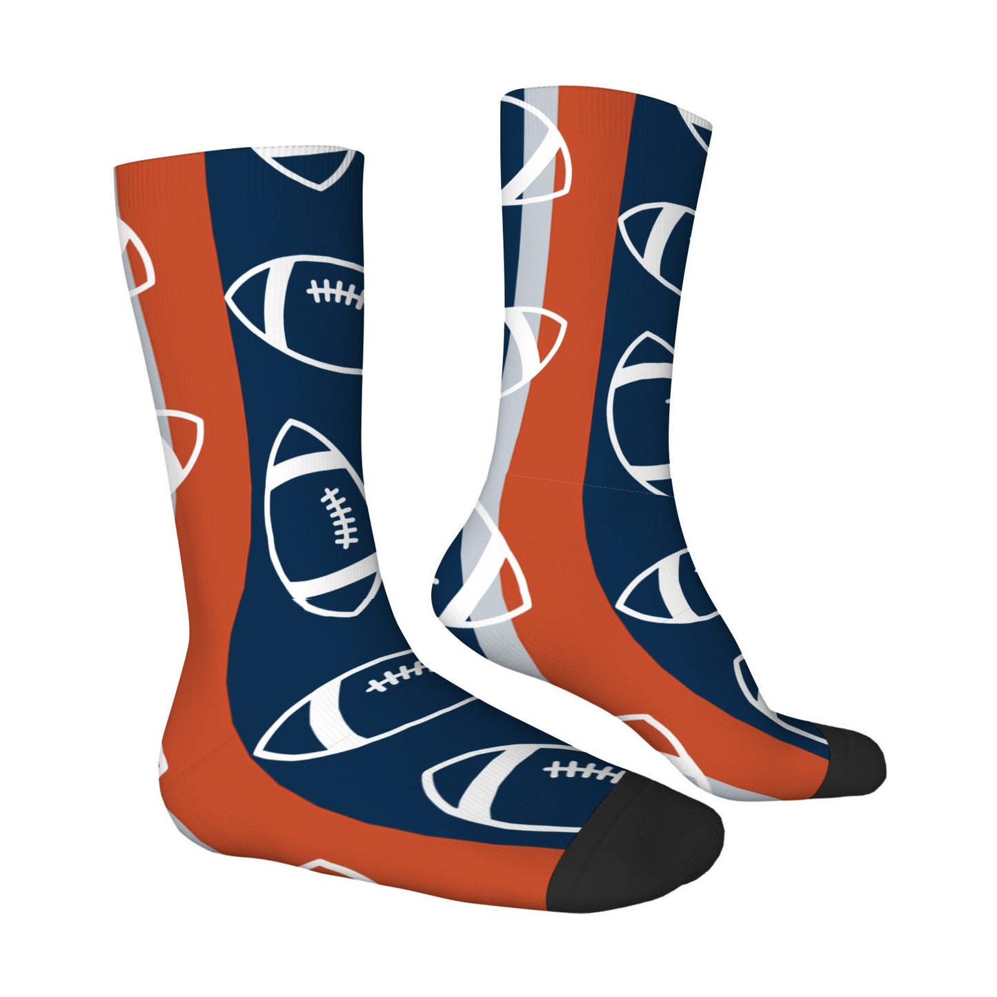 Denver Football Style Socks – Personalized & Customizable