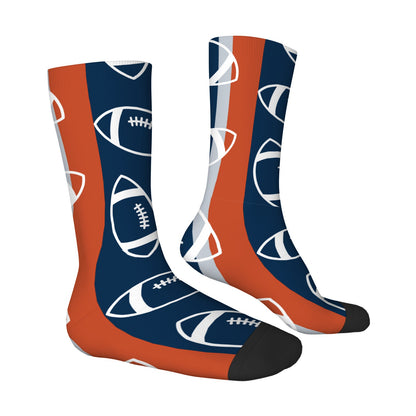 Denver Football Style Socks – Personalized & Customizable