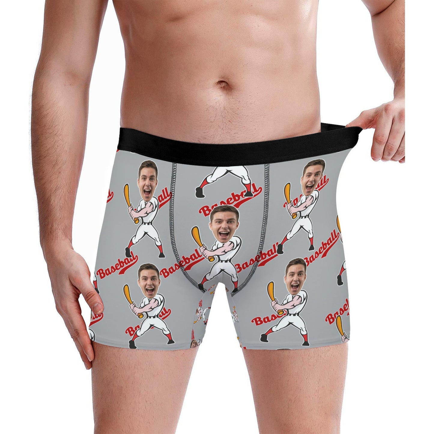 Custom Face Baseball Socks Men's Underwear Set