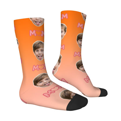Custom Best Mom Gradient Sock