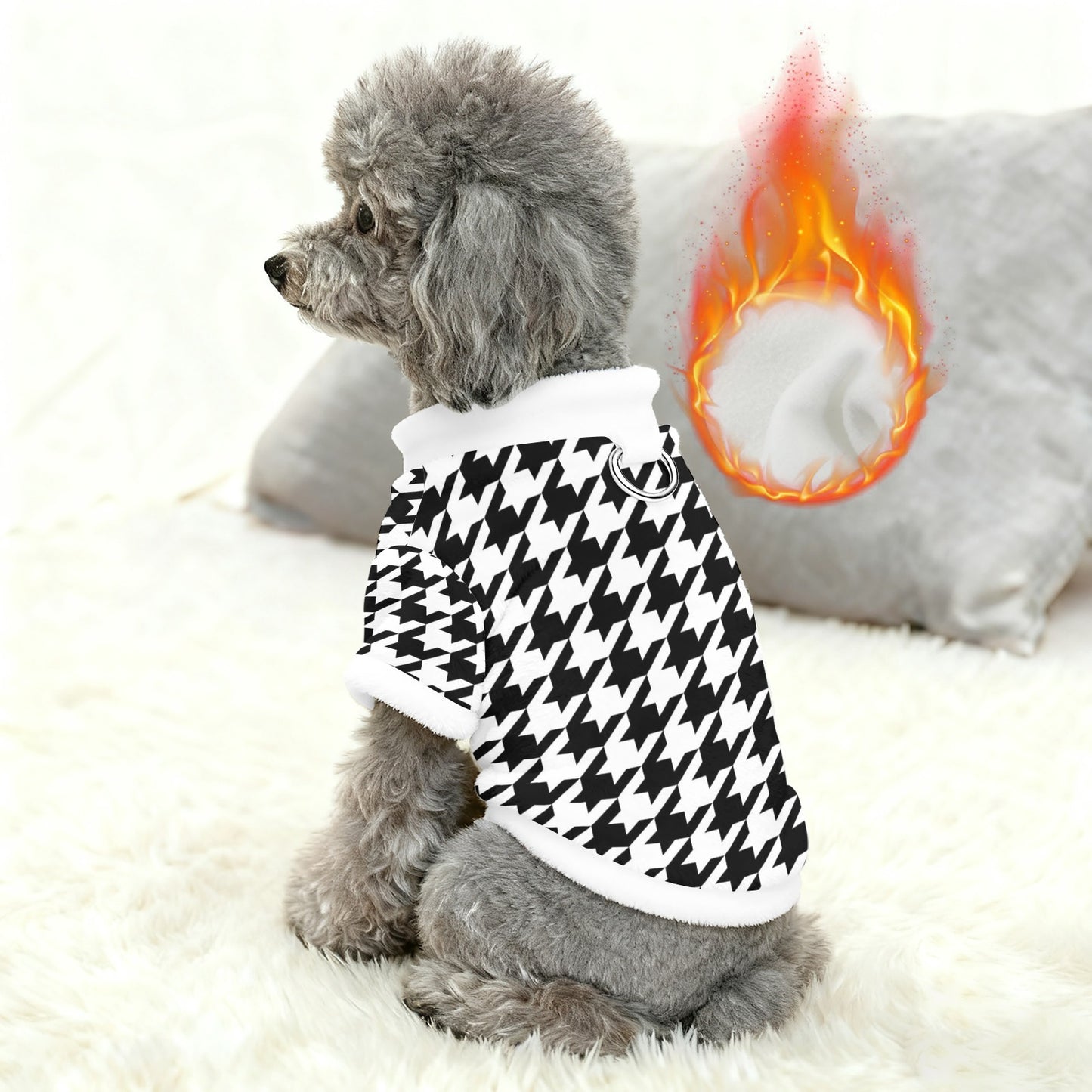 Pets Christmas Black and White Checkered Apparel