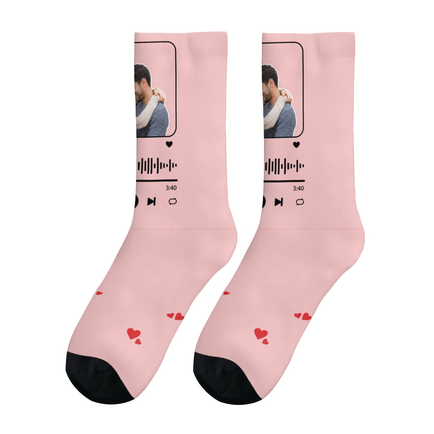 Music Customizable Valentine's Day Spider Couple Love Sock