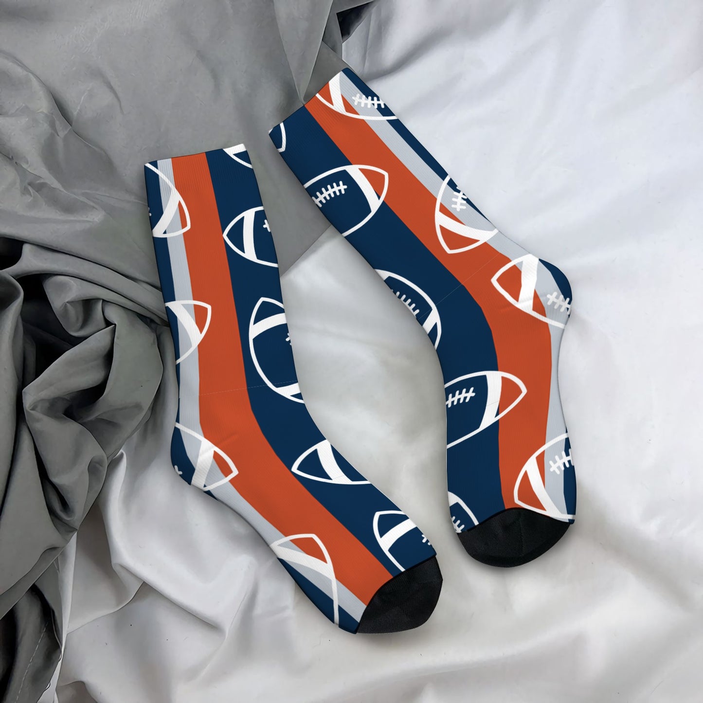 Denver Football Style Socks – Personalized & Customizable